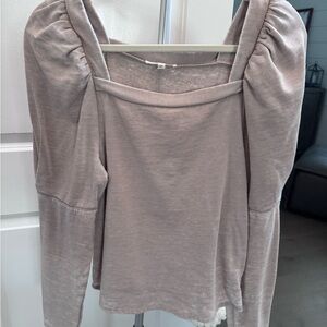 Splendid Women's Square Neck Blouse in Light Brown